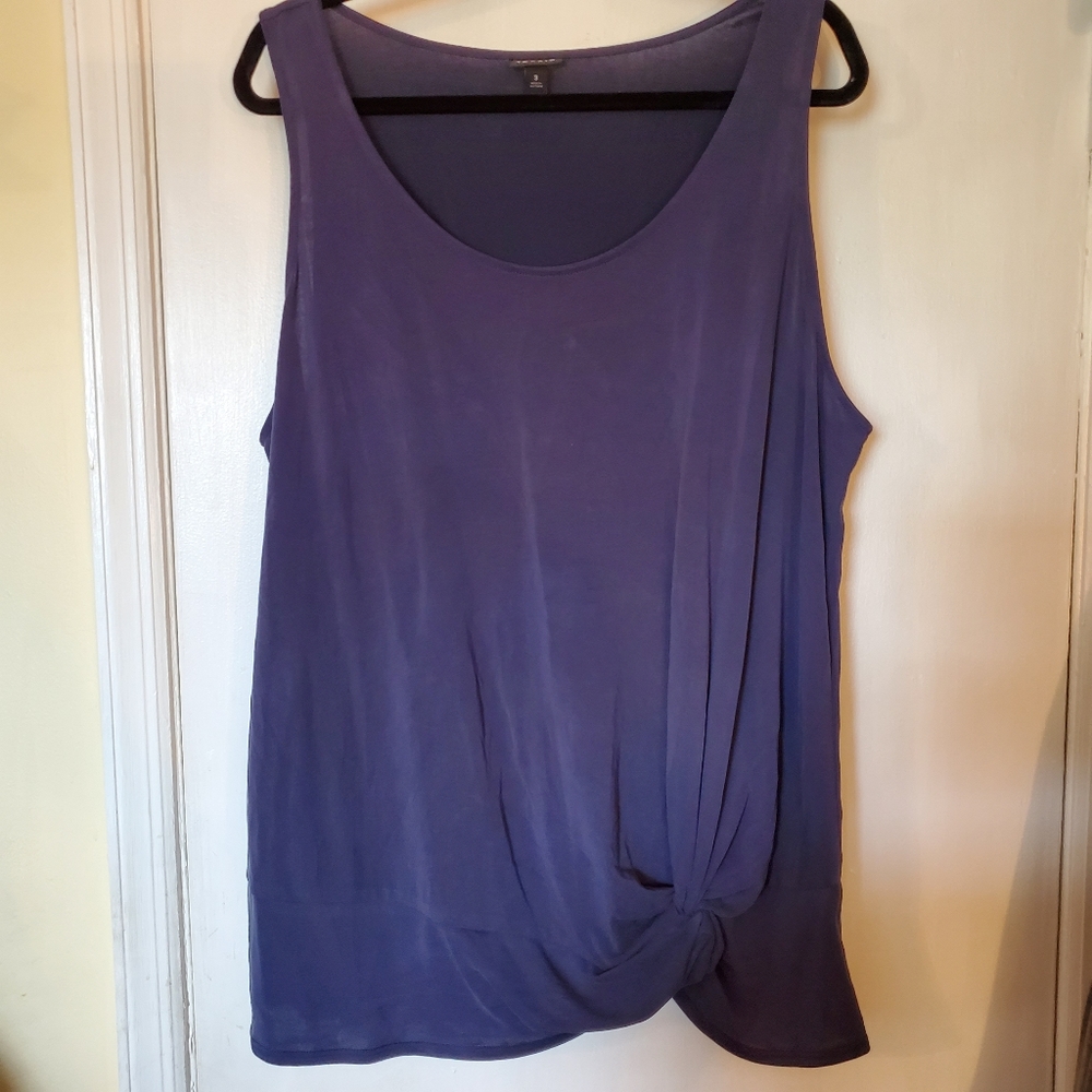 Torrid size 3 blue knotted front tank top